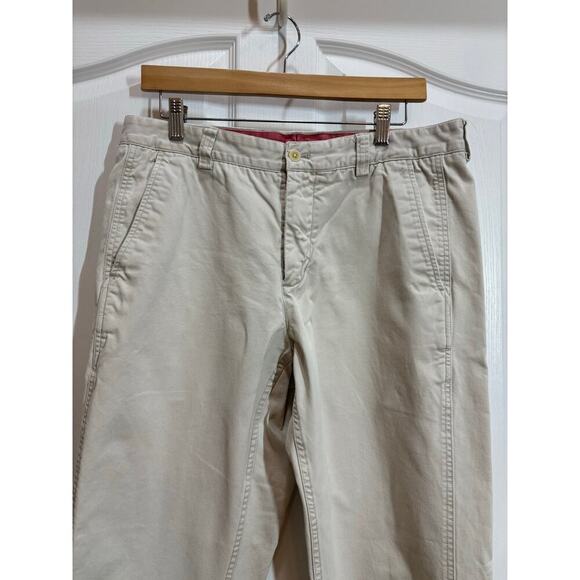 Vineyard Vines Men 33x30 Cotton Flat Front Casual Chino Pants Preppy Relaxed - Picture 2 of 8